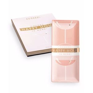Happy Hour is Here Vertical Tray in Blush Pink